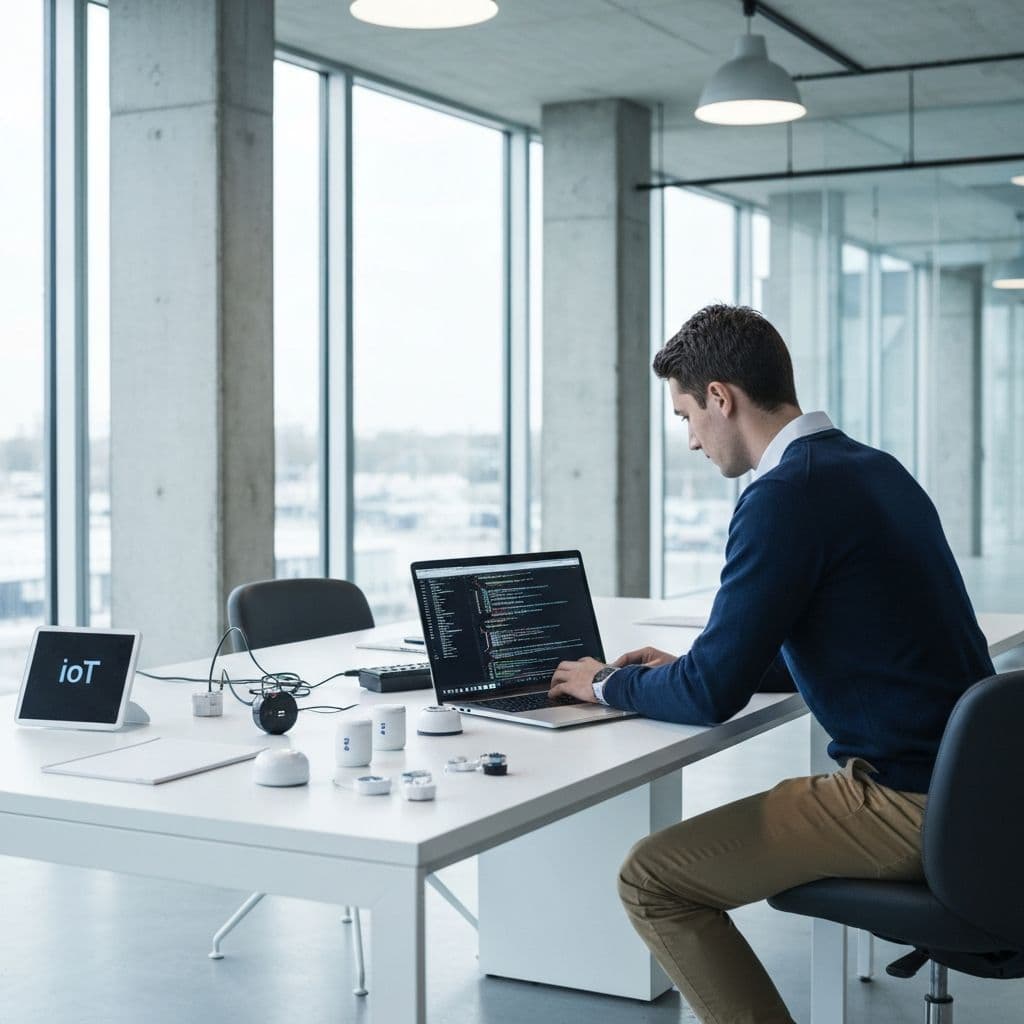 Modern tech workspace
